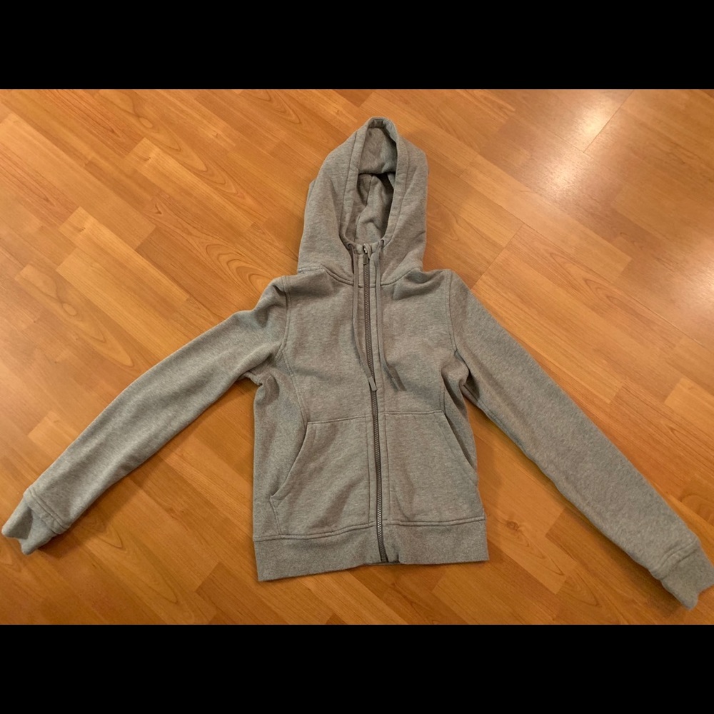 Grey lululemon zip-up hoodie